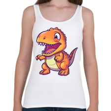 PRINTFASHION dino - Női atléta - Fehér női trikó