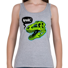 PRINTFASHION Dínó RAWR - Női atléta - Sport szürke női trikó