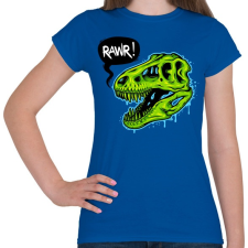PRINTFASHION Dínó RAWR - Női póló - Királykék női póló