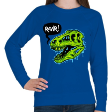 PRINTFASHION Dínó RAWR - Női pulóver - Királykék női pulóver, kardigán