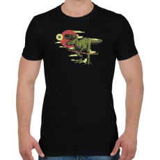 PRINTFASHION Dínó - Samurai - Férfi póló - Fekete