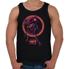 PRINTFASHION Dinó tánc - Férfi atléta - Fekete atléta, trikó