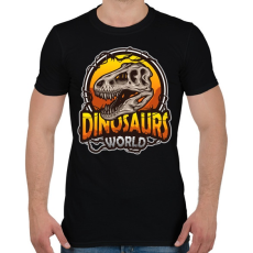 PRINTFASHION Dínó világ - Férfi póló - Fekete