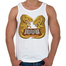 PRINTFASHION Dínók sakkoznak - Férfi atléta - Fehér atléta, trikó