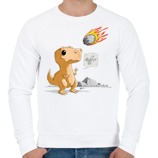 PRINTFASHION dinokopapir - Férfi pulóver - Fehér férfi pulóver, kardigán