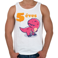 PRINTFASHION Dínós minta - Férfi atléta - Fehér atléta, trikó