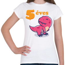 PRINTFASHION Dínós minta - Női póló - Fehér női póló