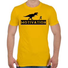 PRINTFASHION Dinosaur motivation - Férfi póló - Sárga