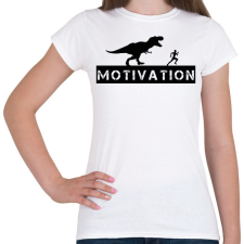 PRINTFASHION Dinosaur motivation - Női póló - Fehér női póló