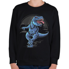 PRINTFASHION Dinoszaurusz  - Gyerek pulóver - Fekete