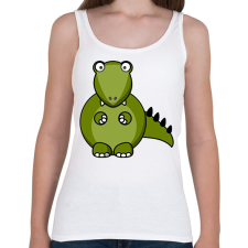 PRINTFASHION Dinoszaurusz - Női atléta - Fehér női trikó
