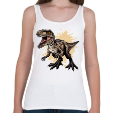 PRINTFASHION Dinoszaurusz  - Női atléta - Fehér női trikó