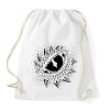 PRINTFASHION Dinoszaurusz/Sárkány szem - Fekete - Sportzsák, Tornazsák - Fehér
