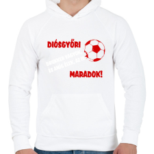 PRINTFASHION Diósgyőri drukker - Férfi kapucnis pulóver - Fehér férfi pulóver, kardigán