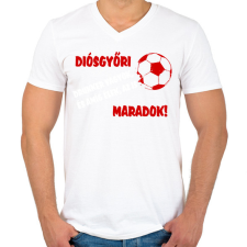 PRINTFASHION Diósgyőri drukker - Férfi V-nyakú póló - Fehér férfi póló