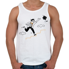 PRINTFASHION Diplomás minta - Férfi atléta - Fehér