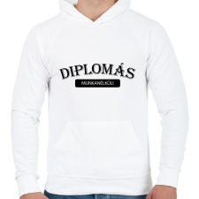 PRINTFASHION Diplomás munkanélküli - Férfi kapucnis pulóver - Fehér női pulóver, kardigán