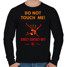 PRINTFASHION DIRECT CONTACT OFF - Férfi pulóver - Fekete férfi pulóver, kardigán