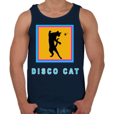 PRINTFASHION DISCO CAT - Férfi atléta - Sötétkék atléta, trikó