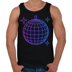 PRINTFASHION Disco gömb  - Férfi atléta - Fekete