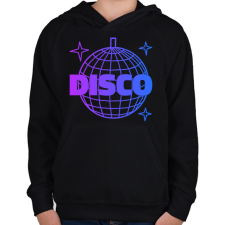 PRINTFASHION Disco  - Gyerek kapucnis pulóver - Fekete gyerek pulóver, kardigán