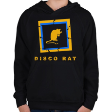 PRINTFASHION DISCO RAT - Gyerek kapucnis pulóver - Fekete