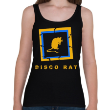 PRINTFASHION DISCO RAT - Női atléta - Fekete női trikó