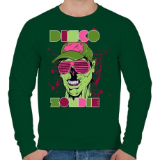 PRINTFASHION Disco Zombie - Férfi pulóver - Sötétzöld