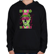 PRINTFASHION Disco Zombie - Gyerek kapucnis pulóver - Fekete gyerek pulóver, kardigán
