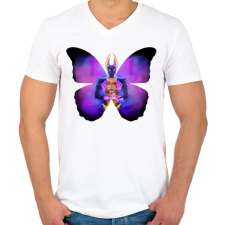 PRINTFASHION dislyte drew  - Férfi V-nyakú póló - Fehér férfi póló