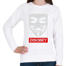 PRINTFASHION Disobey - Női pulóver - Fehér