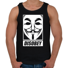 PRINTFASHION disobey vendetta - Férfi atléta - Fekete