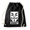 PRINTFASHION disobey vendetta - Sportzsák, Tornazsák - Fekete