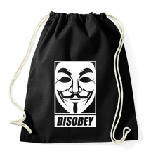 PRINTFASHION disobey vendetta - Sportzsák, Tornazsák - Fekete tornazsák