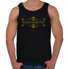 PRINTFASHION Díszes Kalandmester Felirat - Férfi atléta - Fekete atléta, trikó