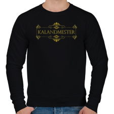PRINTFASHION Díszes Kalandmester Felirat - Férfi pulóver - Fekete férfi pulóver, kardigán