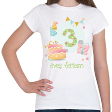 PRINTFASHION Díszes születésnapi minta - Női póló - Fehér női póló