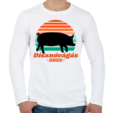PRINTFASHION Disznóvágás 2022 - Férfi hosszú ujjú póló - Fehér