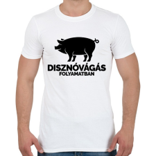 PRINTFASHION Disznóvágás folyamatban - Férfi póló - Fehér férfi póló