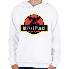 PRINTFASHION Disznóvágás  - Gyerek kapucnis pulóver - Fehér