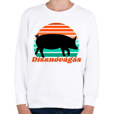 PRINTFASHION Disznóvágás - Gyerek pulóver - Fehér