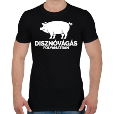 PRINTFASHION Disznóvágás in progress - Férfi póló - Fekete férfi póló