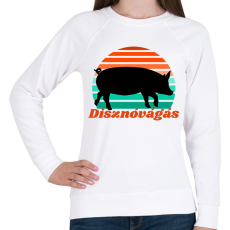 PRINTFASHION Disznóvágás - Női pulóver - Fehér