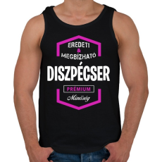 PRINTFASHION Diszpécser prémium minőség - Férfi atléta - Fekete