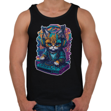 PRINTFASHION Dj - Férfi atléta - Fekete atléta, trikó