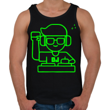 PRINTFASHION Dj - Férfi atléta - Fekete női trikó