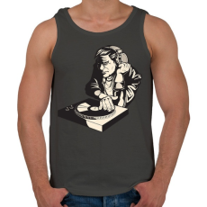 PRINTFASHION DJ - Férfi atléta - Sötétszürke