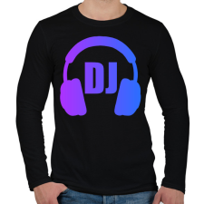 PRINTFASHION Dj - Férfi hosszú ujjú póló - Fekete férfi póló