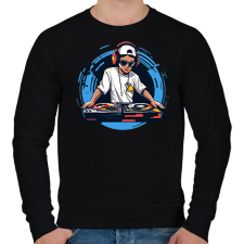 PRINTFASHION Dj - Férfi pulóver - Fekete férfi pulóver, kardigán