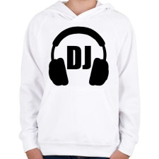 PRINTFASHION Dj - Gyerek kapucnis pulóver - Fehér gyerek pulóver, kardigán